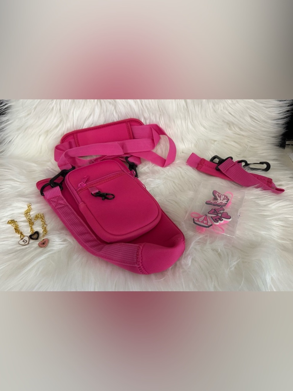 Bottle Carrier Bag with Phone Pocket